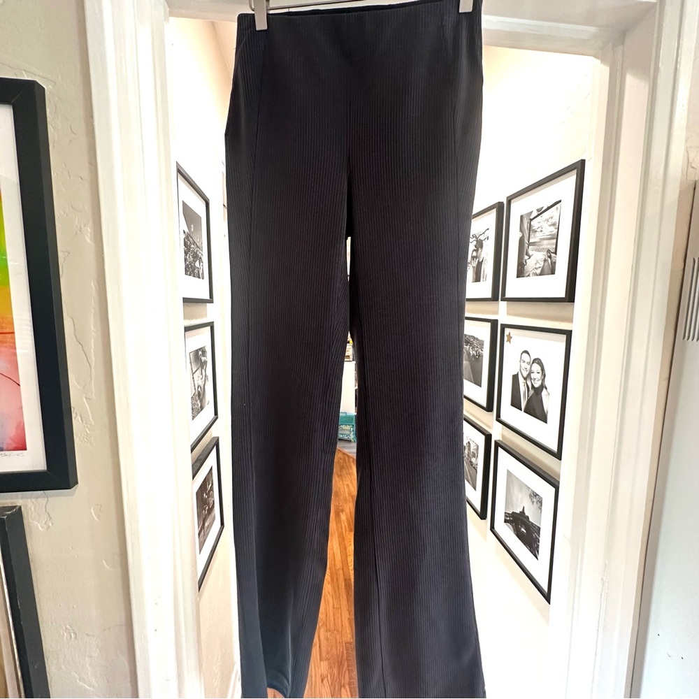lululemon Softstreme Charcoal Ribbed Flare Pants - Picture 6 of 8